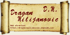 Dragan Milijanović vizit kartica